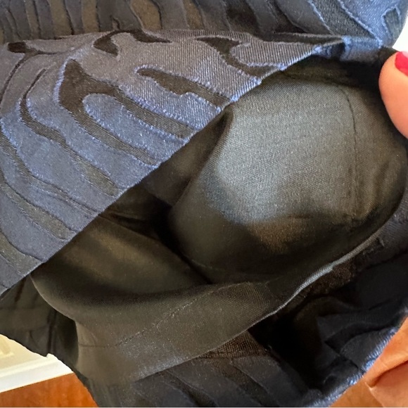 Banana Republic Womens Navy Black Zebra Stripe Square Neck Column Cocktail Dress - Picture 4 of 7